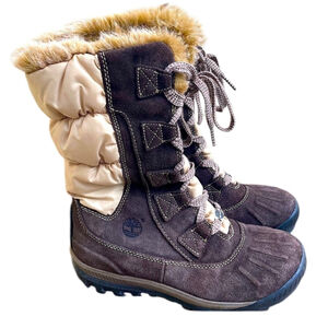 Women’s Timberland Snow Rain Boots Lace Up Size 6